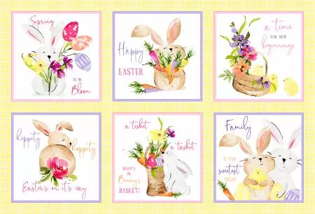 #101 HOPPY EASTER - EASTER BUNNY PANEL 4967 PA