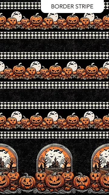 10718-99 Haunted Hollow BORDER STRIPE By Patrick Lose for Northcott Fa