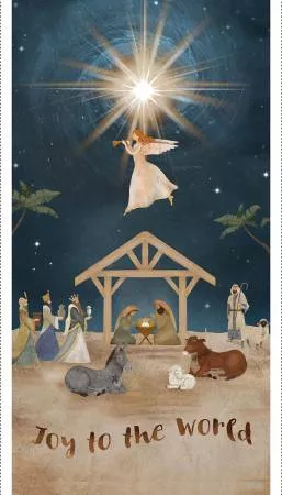 #114 O'HOLY NIGHT - JOY TO THE WORLD 24In Panel 22354 PNL