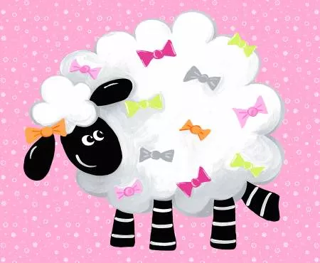 #155 LAL THE LAMB -36in Playmat Panel 20402 520 PINK