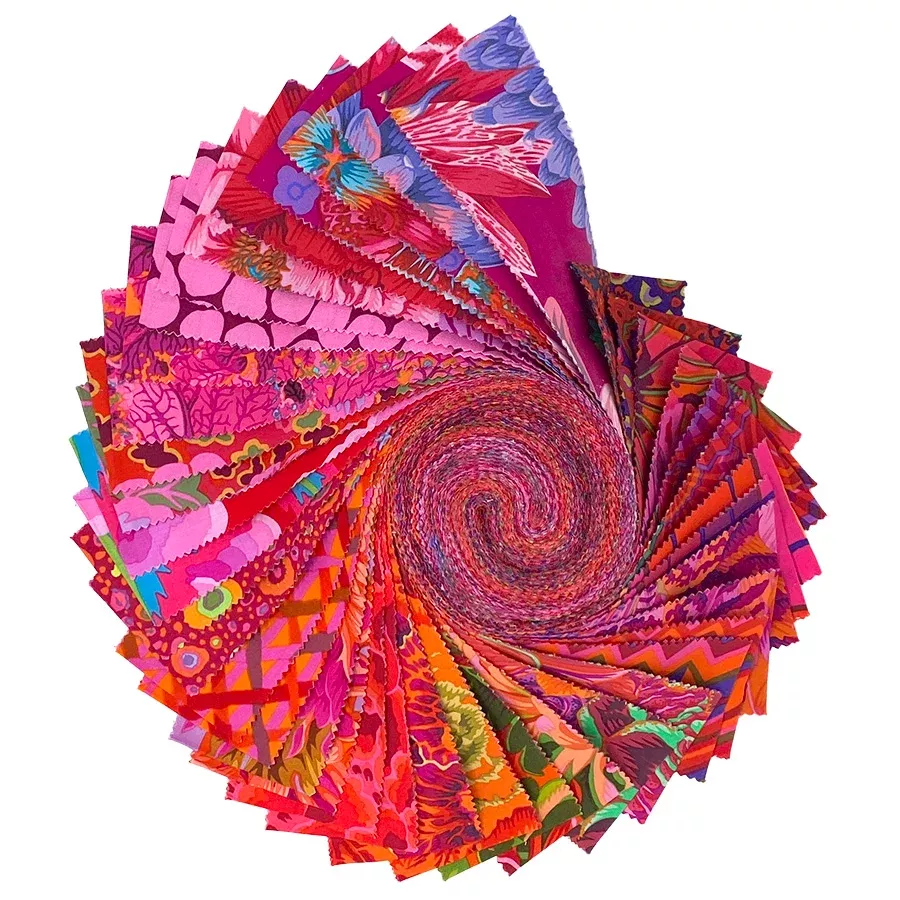 2.5" 40pcs CLASSIC PLUS DESIGN ROLL- RUBY FB4DRGPKaffe Fassett Collective