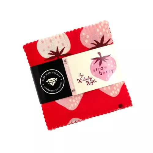 2.5" - 42pcs- Strawberry MINI CHARM PACK- by Kimberly Kight for Ruby Star Society - RS3084MC