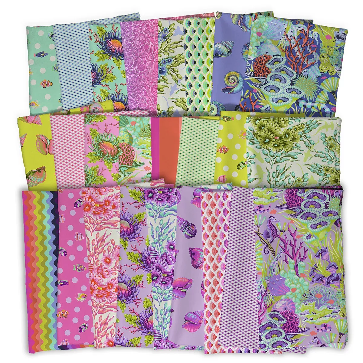 25 PC FAT QUARTER BUNDLE Floral Reef by Tula Pink