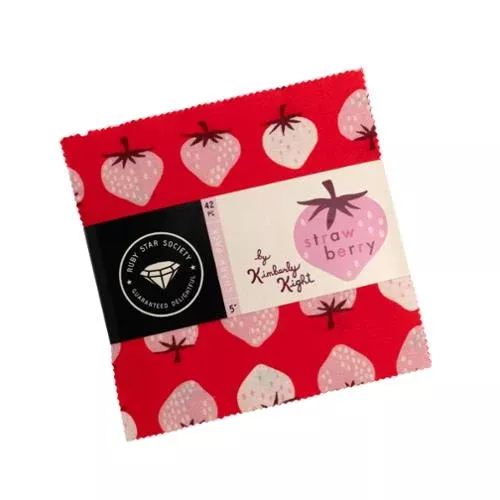5" - 42pcs- Strawberry CHARM PACK- by Kimberly Kight for Ruby Star Society - RS3084PP