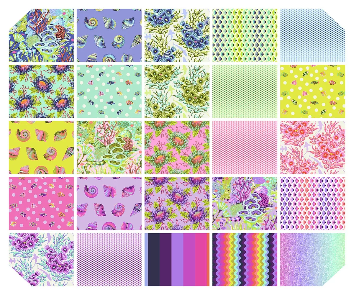 5" Charm Pack- 42pcs- Floral Reef by Tula Pink - FB6CPTP.FLORAL - April 2026