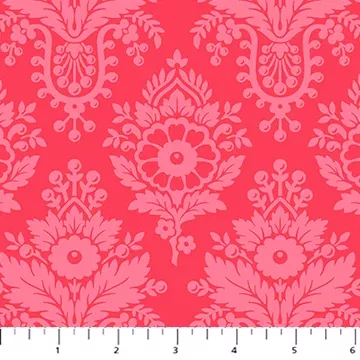 91089-26 Full Bloom Coral Lulu Heather Bailey Figo Sold By the Half Ya