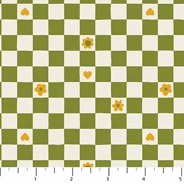 91115-60 Joyful June Green Checks Figo Sold By the Half Yard