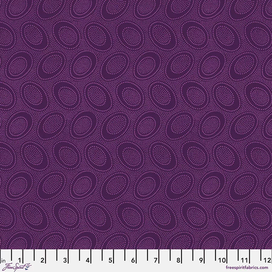 Aboriginal Dot PLUM PURPLE Kaffe Fassett Collective FABRIC Sold by the