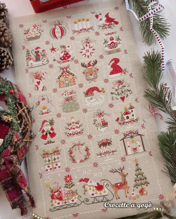 Advent Calendar 2020 Cross Stitch by Crocette A Gogò - PAPER Pattern