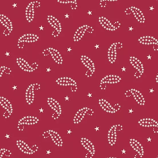 AMERICANA by Andover Fabrics - Paisley RedA-10189-R