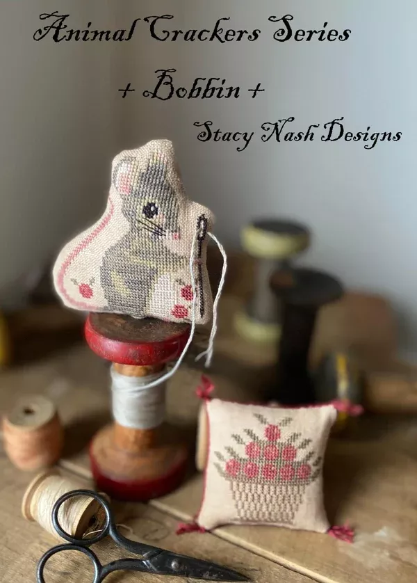 Animal Crackers Series: Bobbin Cross Stitch by Stacy Nash Designs - Paper Pattern
