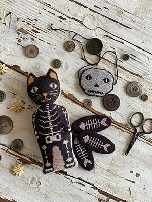 Animal Crackers Series: Bones Cross Stitch by Stacy Nash Designs - Paper Pattern