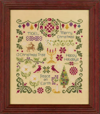 Antique Christmas Sampler - Elizabeth's Designs