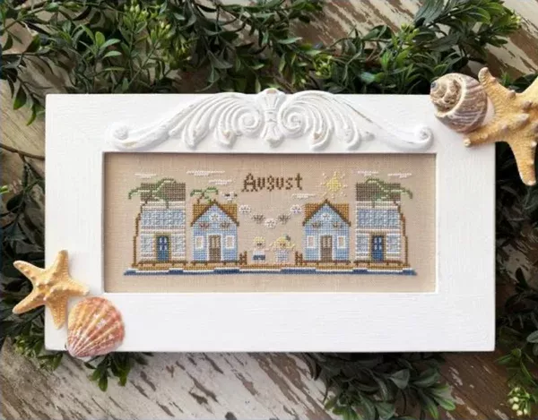 August Mini Village Cross Stitch by Country Cottage Needleworks - Paper Pattern