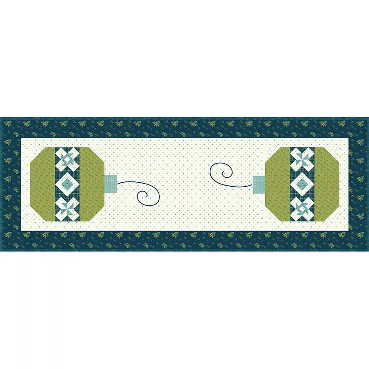 BALLS OF JOLLY Table Runner Pattern bySANDY GERVAIS