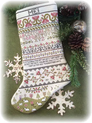 Band Sampler Stocking - Annie Beez Folk Art