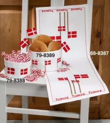 Big Basket With Flags - Permin