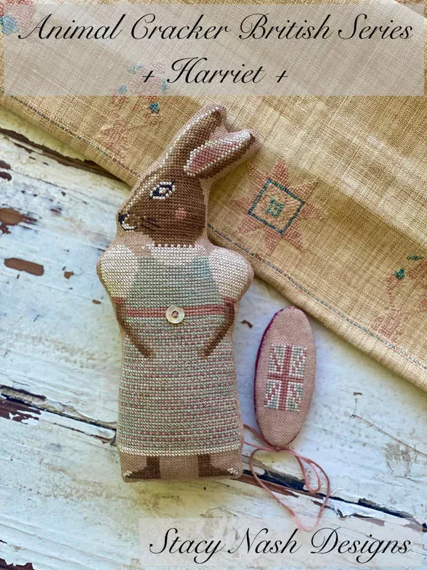 British Animal Crackers Series: Harriet Cross Stitch by Stacy Nash Designs - Paper Pattern