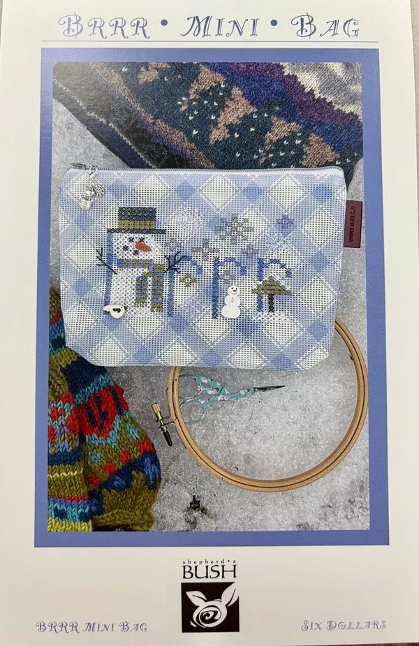 Brrr Mini Bag Cross Stitch by Shepherd's Bush - Paper Pattern