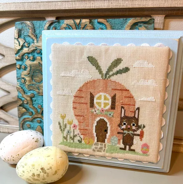 Bunny's House Cross Stitch by Emily Call Stitching - Paper Pattern