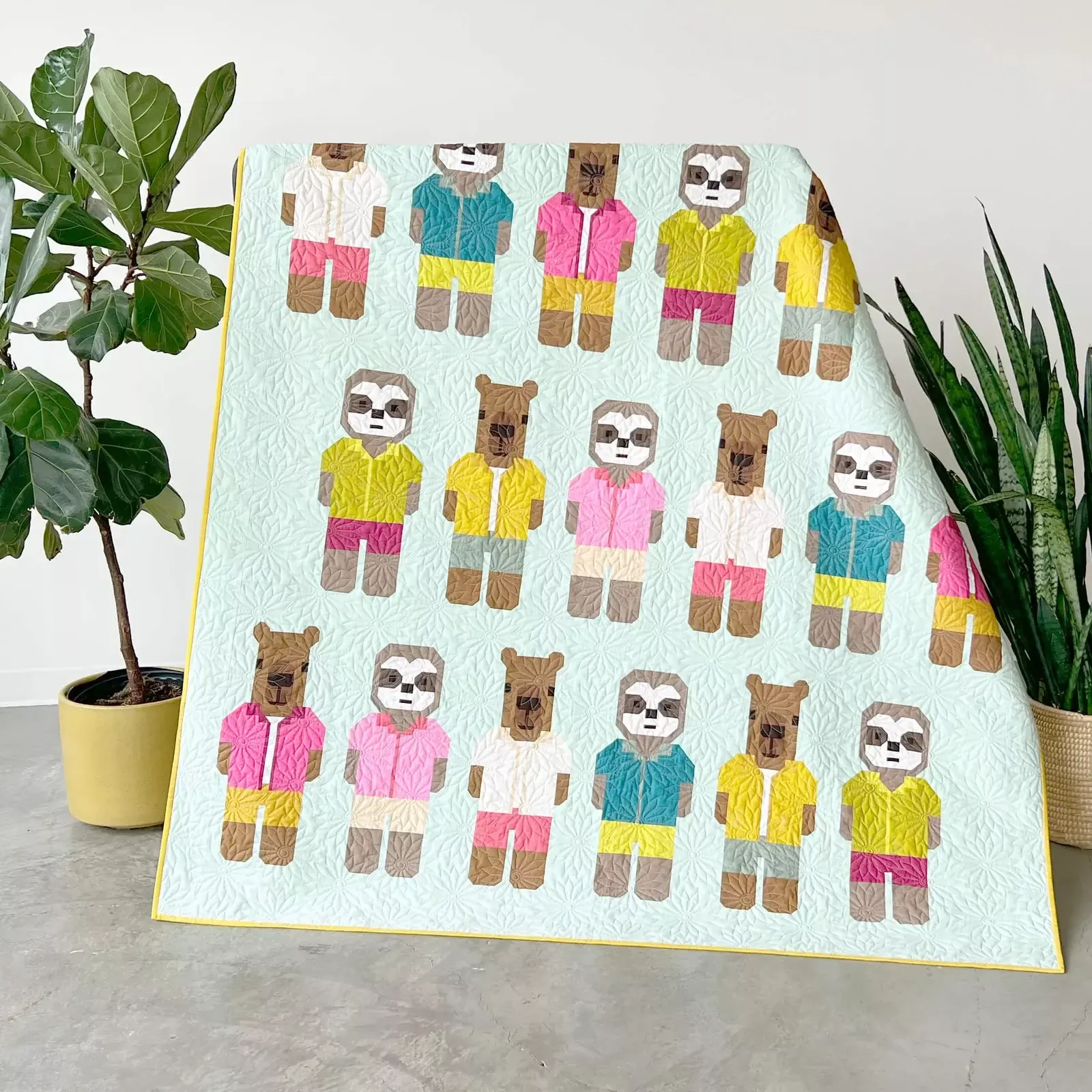 Capybara & Sloth Quilt Pattern by Elizabeth Hartman
