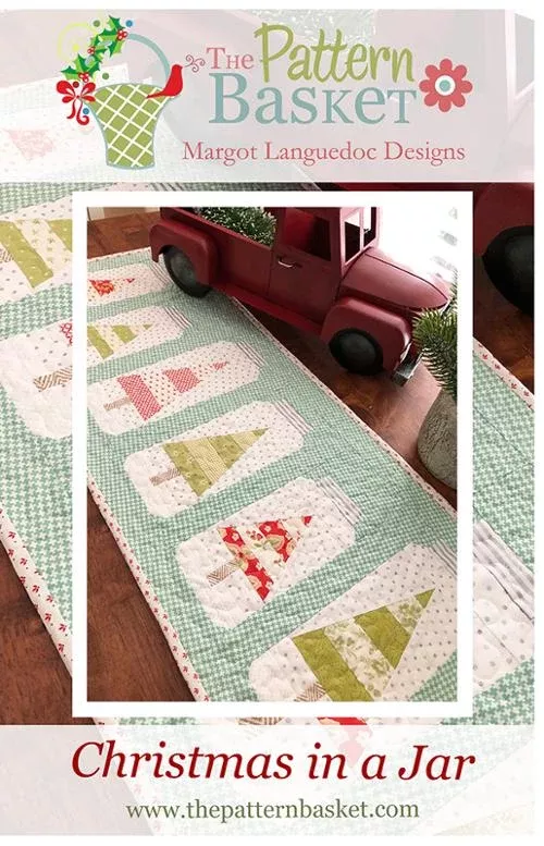 CHRISTMAS IN A JAR Table Runner Pattern by THE PATTERN BASKET