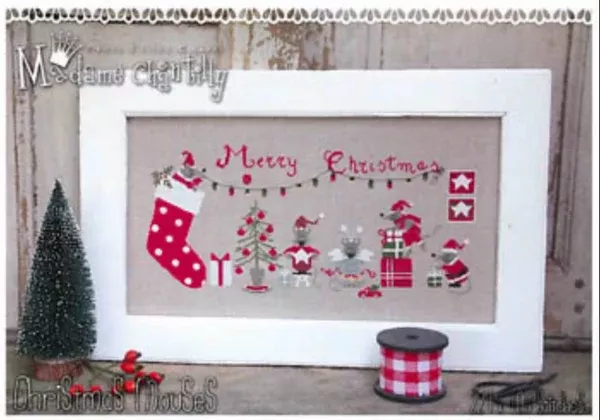 Christmas Mice Cross Stitch by Madame Chantilly Paper Pattern
