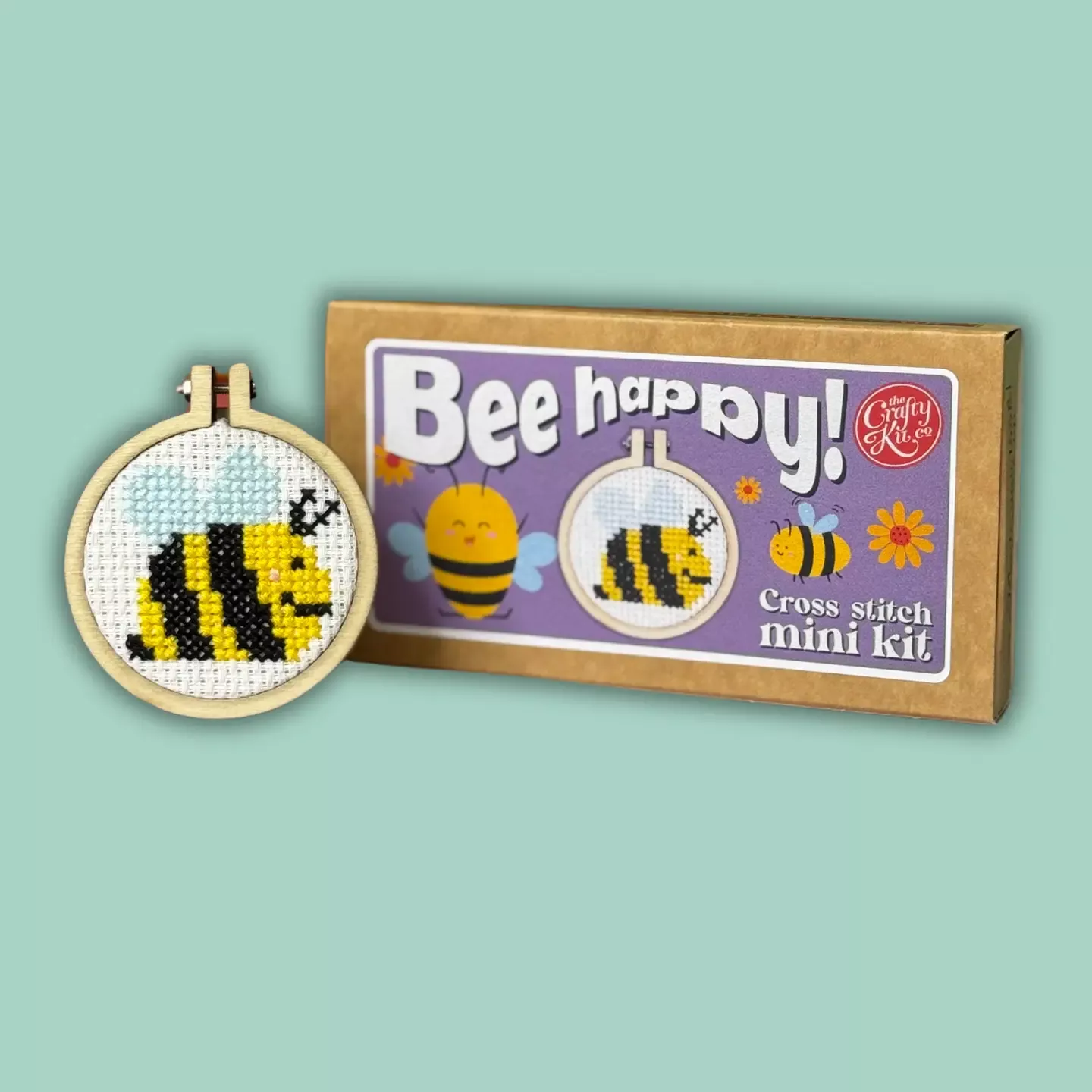 Cross Stitch Mini Kit - Bee Happy