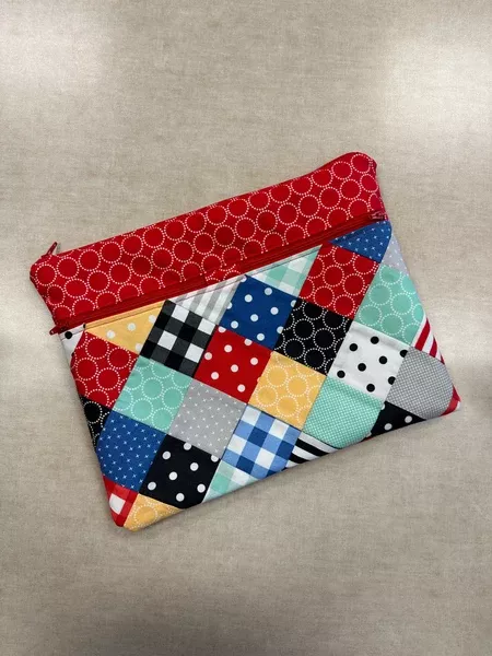 Divided Double Zip Pouch Kit - Red