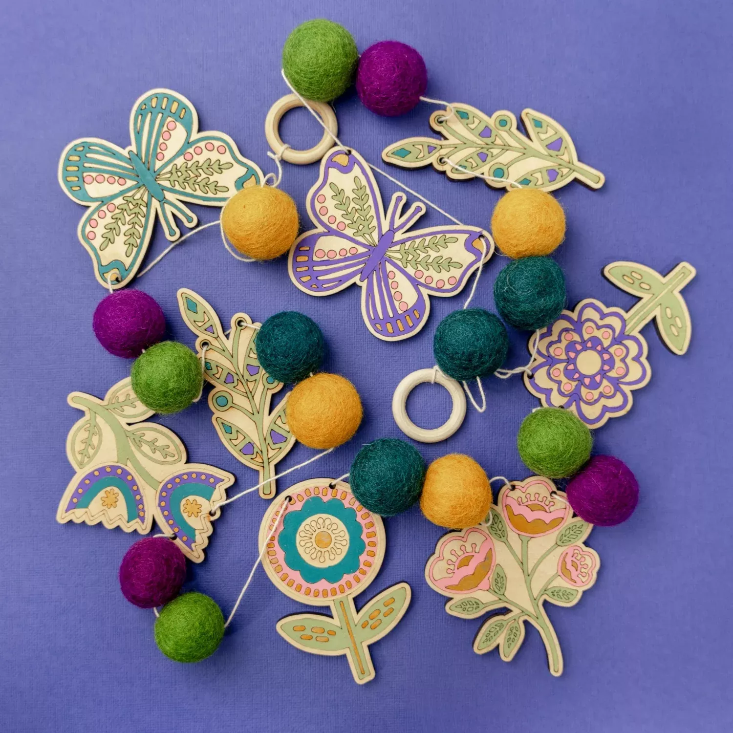 DIY Craft Kit - Folksy Flower Garden by Woodsy Craft Co.