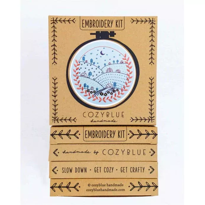 DIY Rolling Hills Embroidery Kit - CozyBlue Handmade