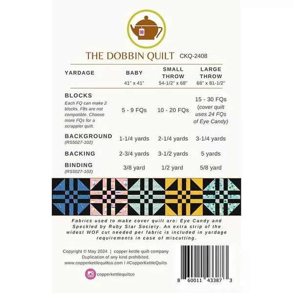 The Dobbin Quilt Pattern {Paper}
