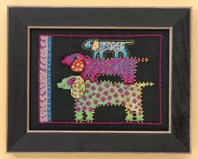 Dog Pyramid - Laurel Burch - Mill Hill