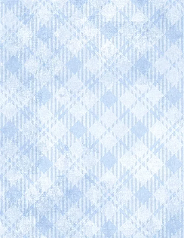 Dry Brush Plaid: PALE BLUEFabric (1/2 yd)