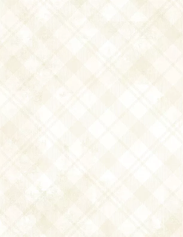 Dry Brush Plaid: WHIPPED CREAM Fabric (1/2 yd)