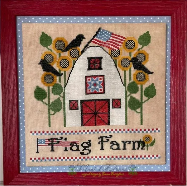 The Flag Farm Cross Stitch by Mani Di Donna - Paper Pattern