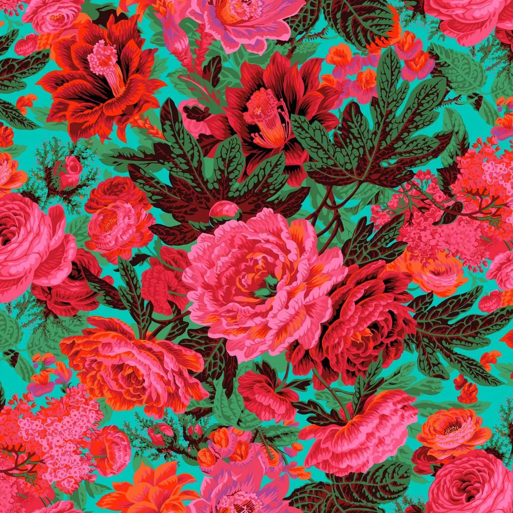 FLORAL BURST MAROON PWPJ029 PHILIP JACOBS FEBRUARY 2023