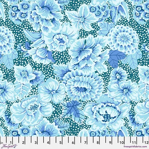 Floral With Dots Blue Kaffe From the Archives PWGP002.BLUE