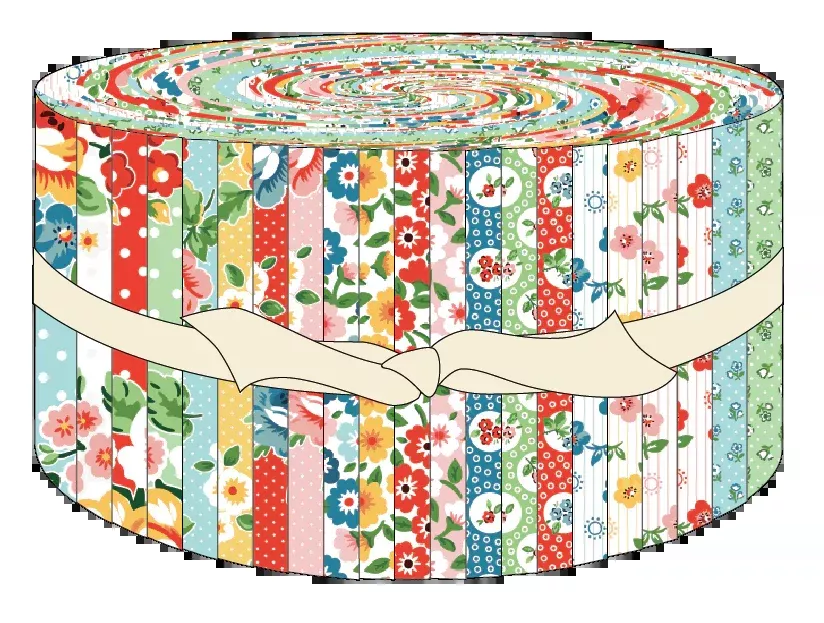 Flower Market 2.5" Strips by Elea Lutz for Poppie Cotton Fabrics