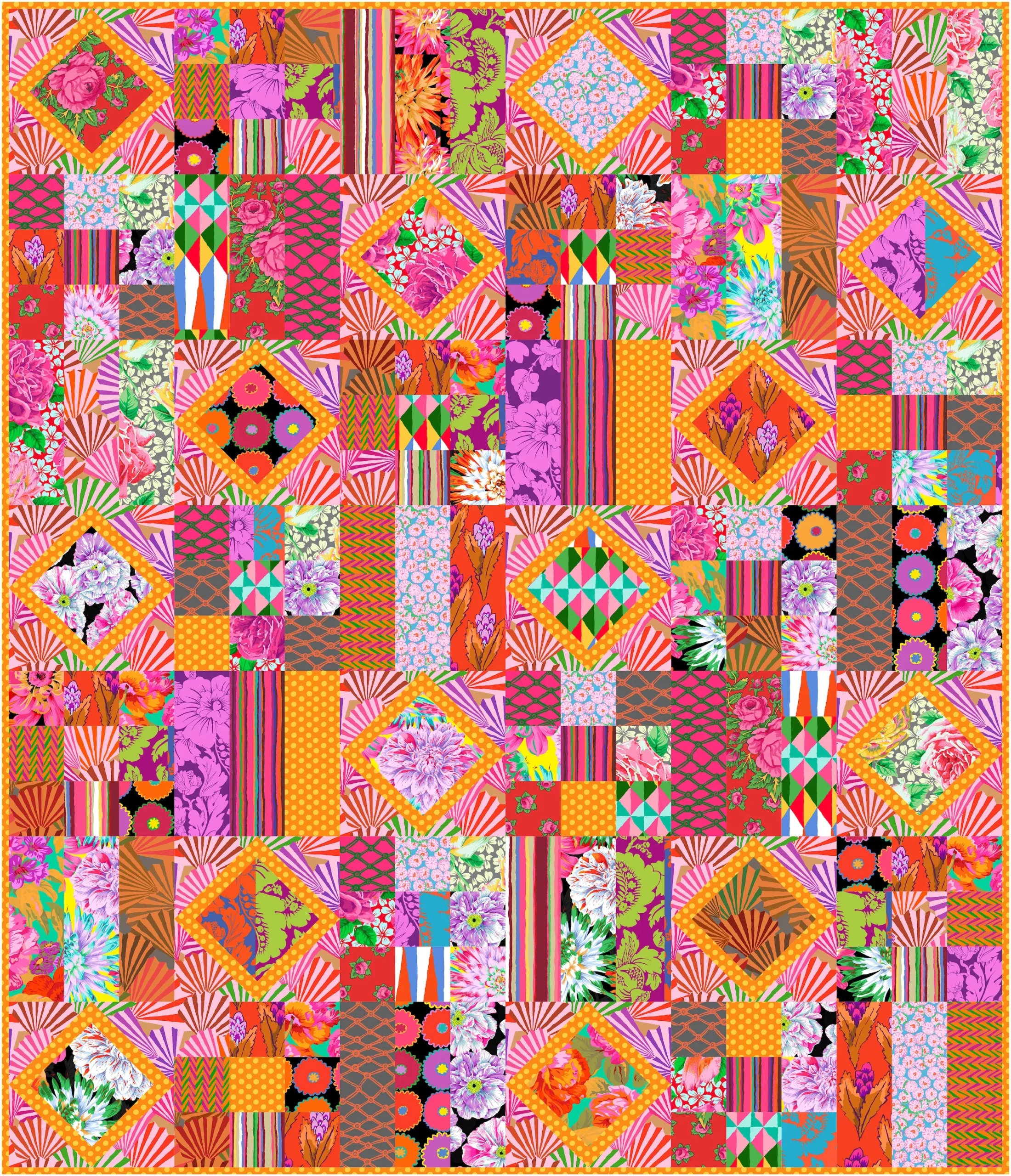 Freeze Frame Quilt Kit - Warm Kaffe Collective February 2026