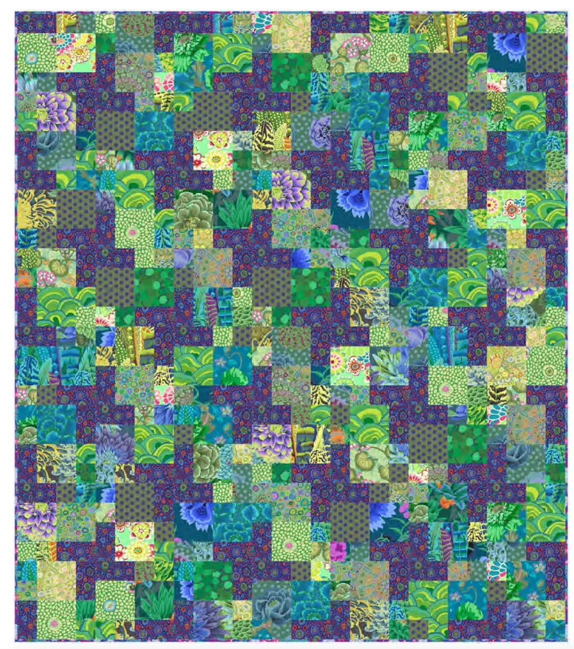 PEANUT BUTTER PINWHEELS QUILT KIT - TIDAL - Kaffe Fassett Collective Fabrics