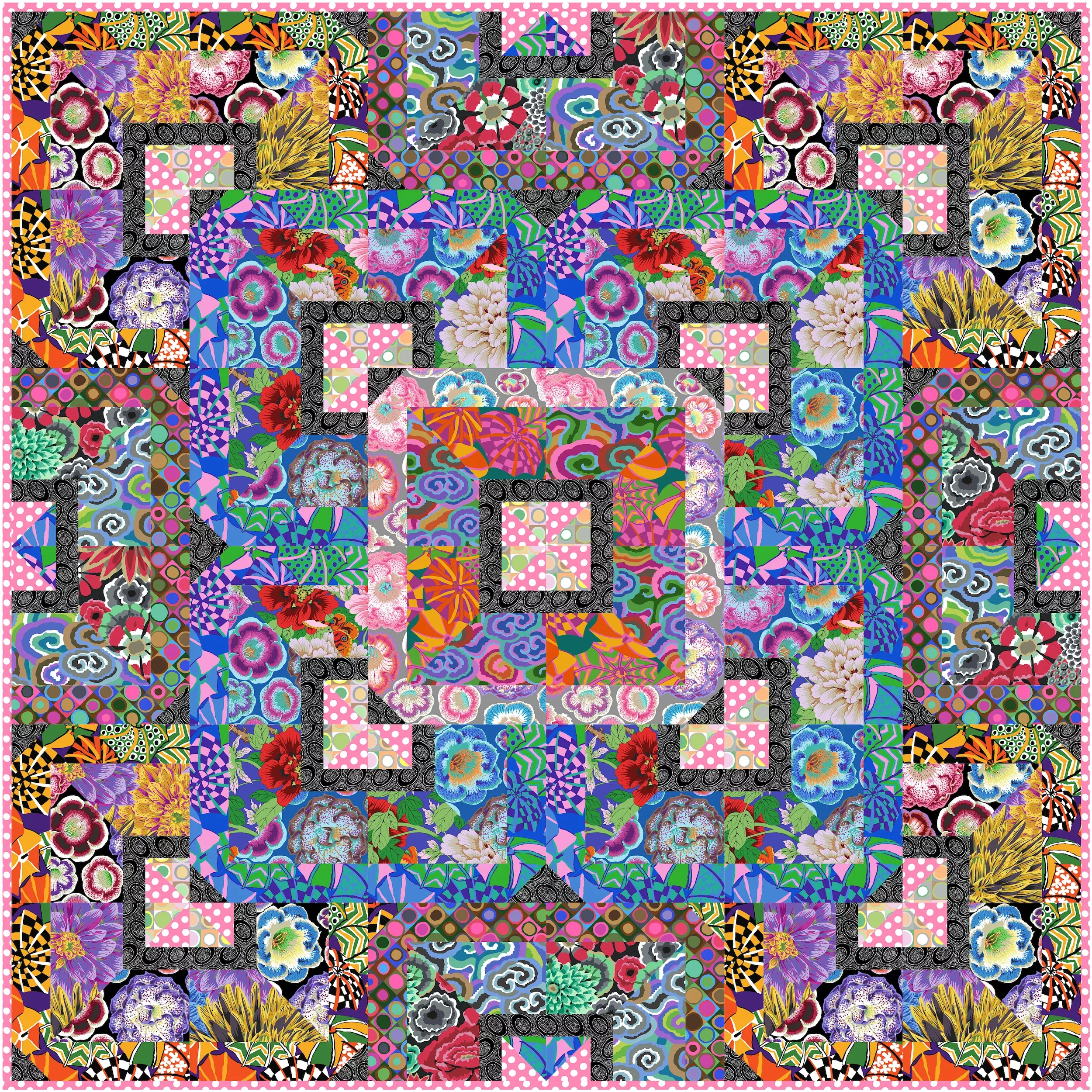PRE-ORDER COLOUR FUSION Quilt Kit - 60" X 60" Kaffe Fassett Collective August 2026