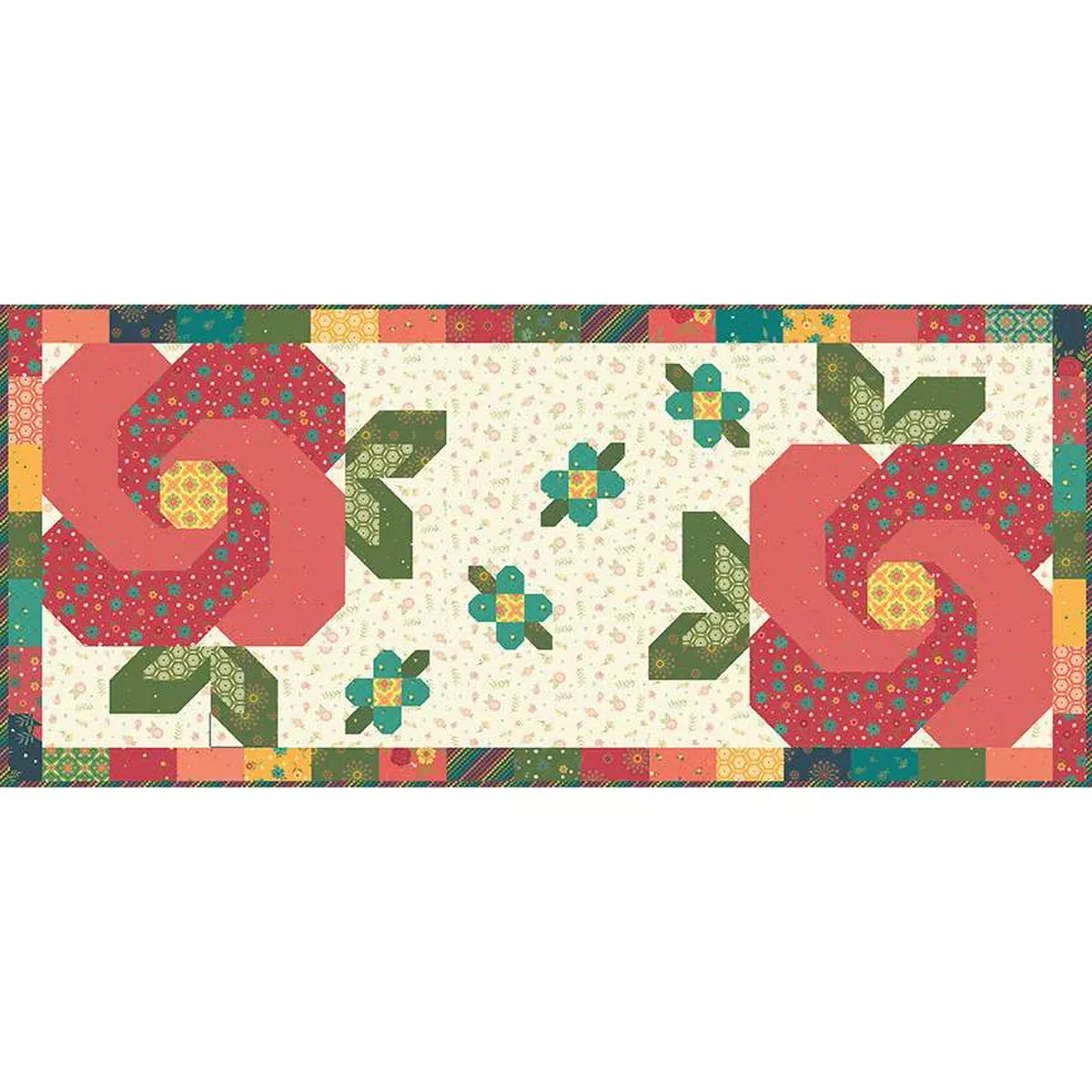 Rose Garden Runner Pattern by Heather Peterson