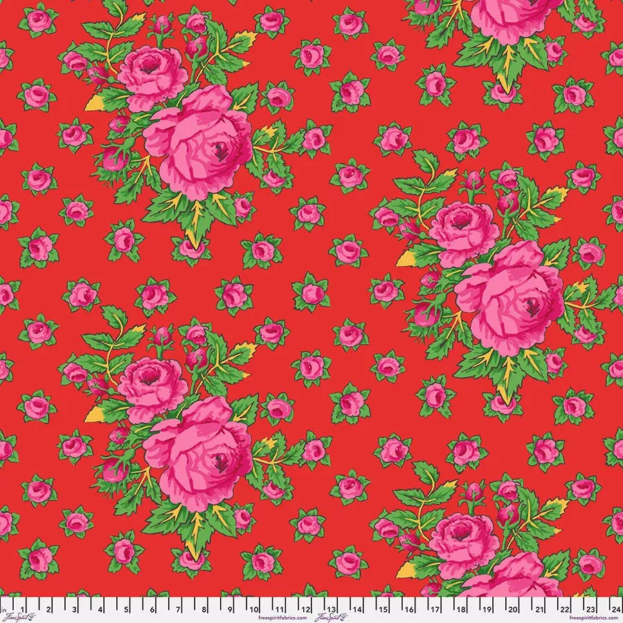 Rosie RED Kaffe Fassett Collective Sold by the Half Yard