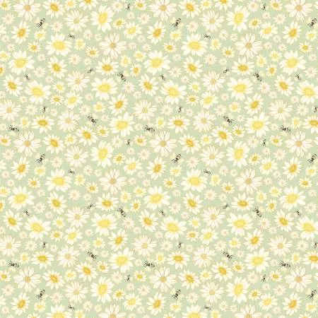 Sage Tossed Flowers & Bees Sweet Home CD3046-SAGE