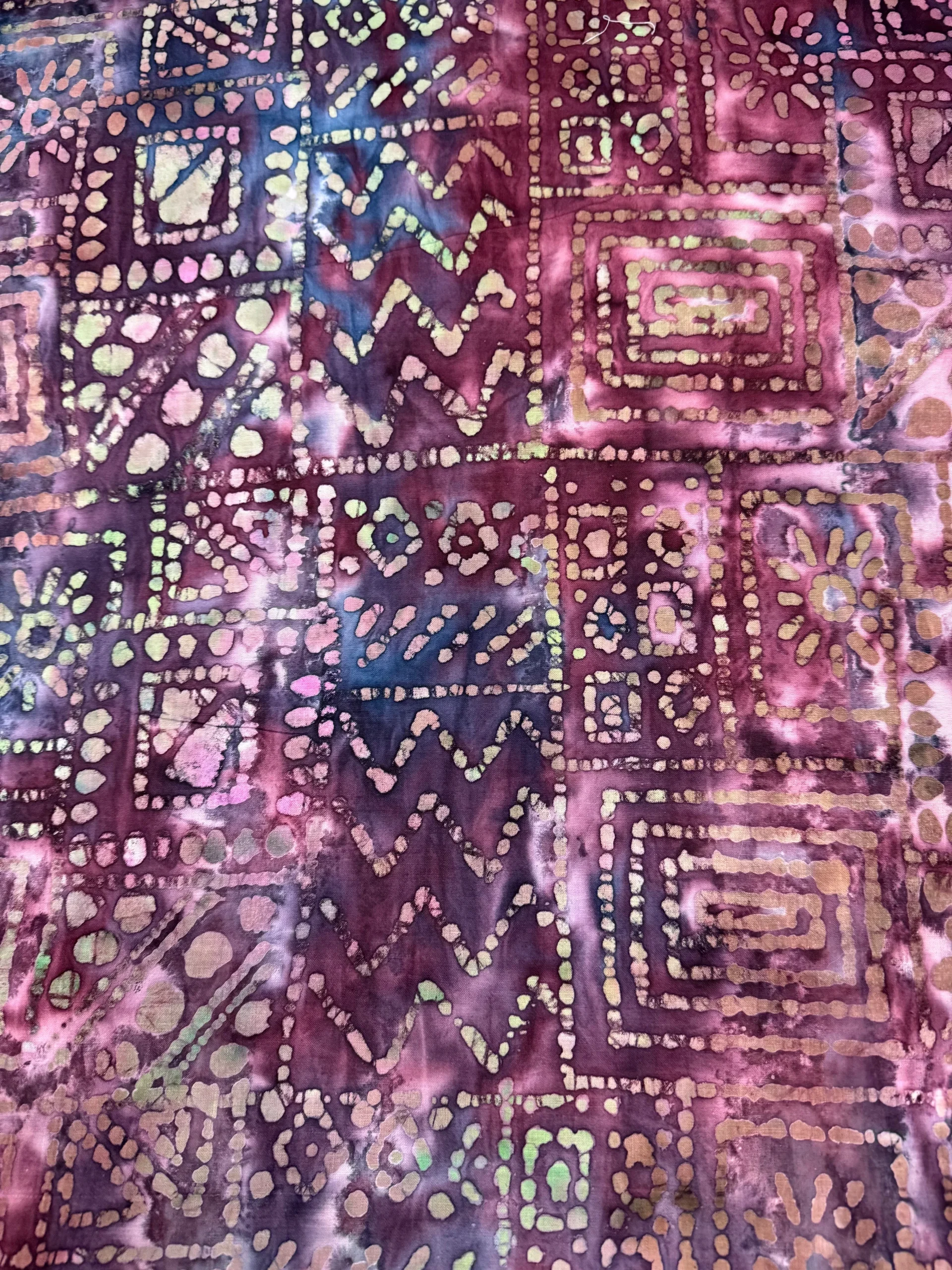 ***SALE***BATIK – Tribal Plum - Textured Print – 100% Cotton