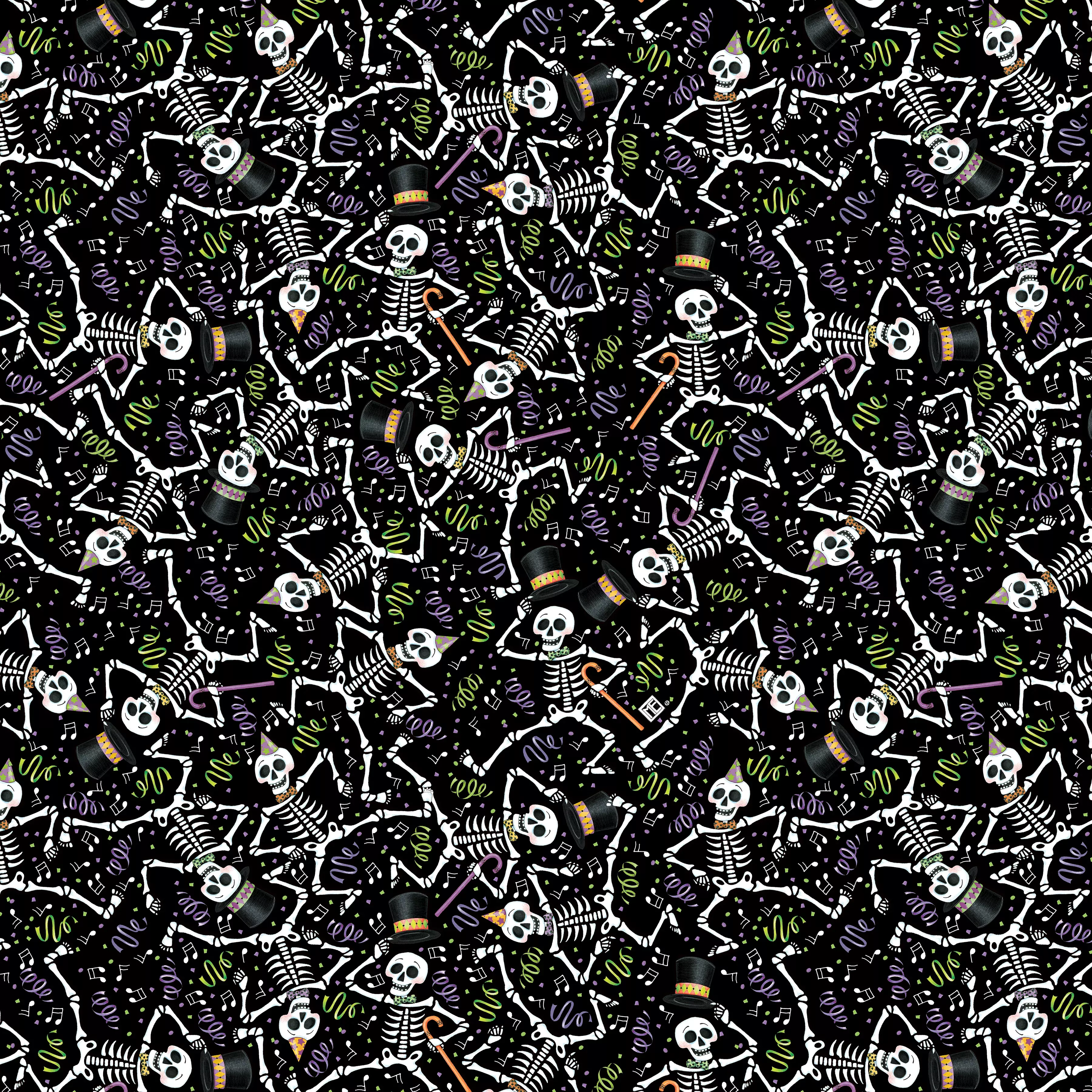 ***SALE***DANCING SKELETONS - Black - Spooky Cute Halloween PWMY008.BLACKMary Engelbreit - May 2025