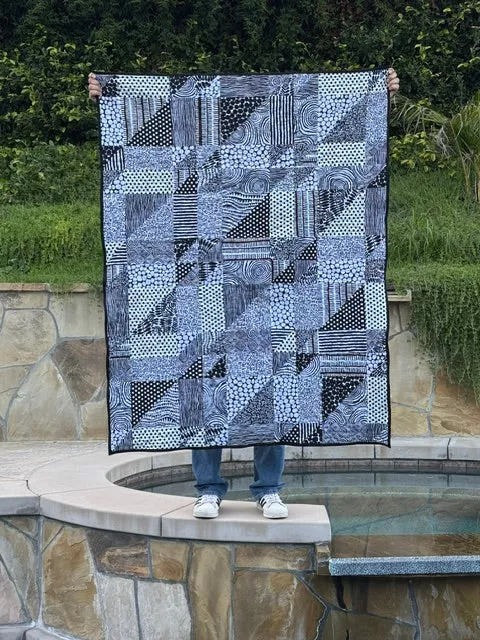 Salt ’n’ Pepper Quilt Kit -48" X 64" -AllKaffe Fassett Collective Fabrics