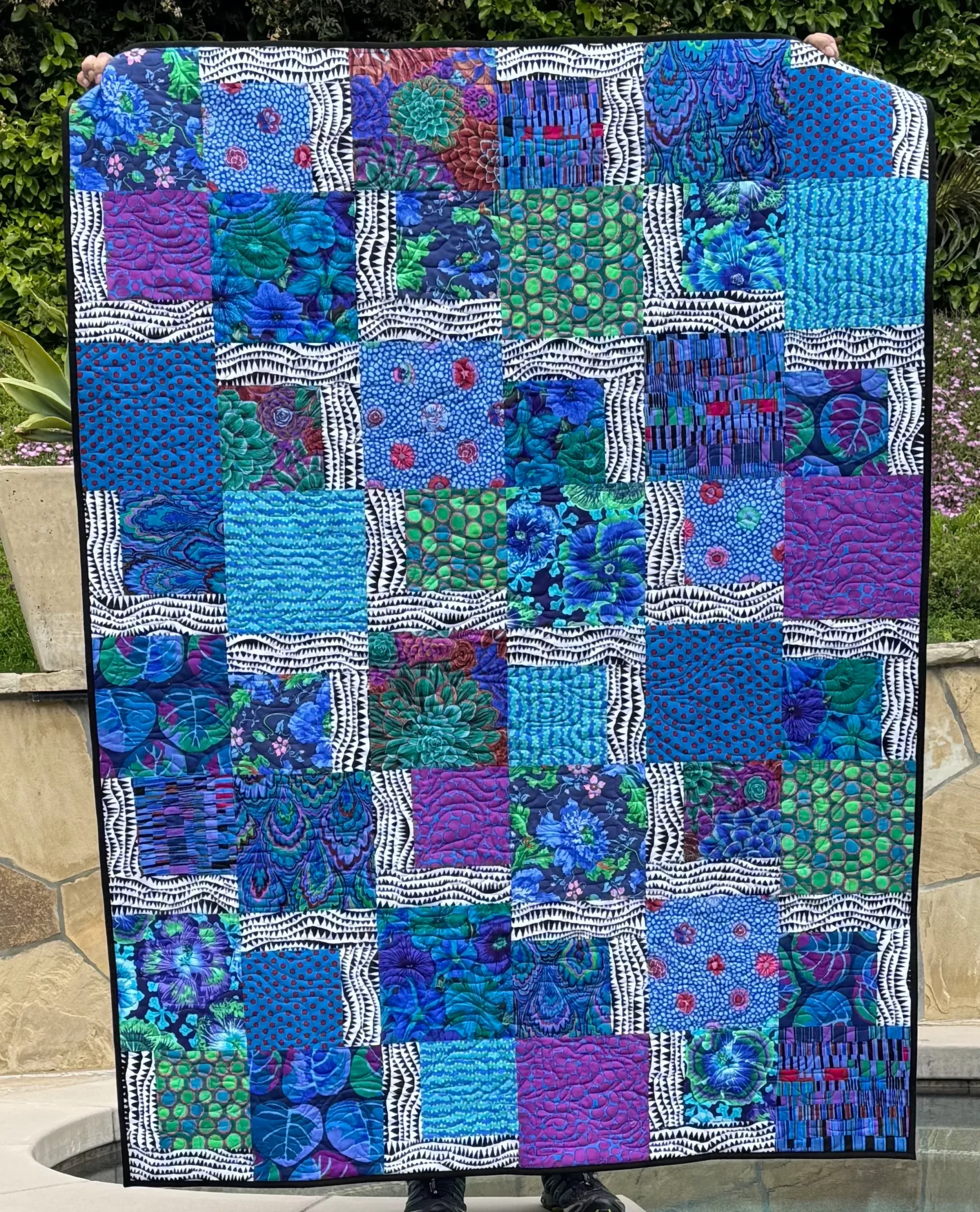 SAN JULIAN QUILT KIT - Coastal Blues Edition - allKaffe Fassett Collective Fabrics