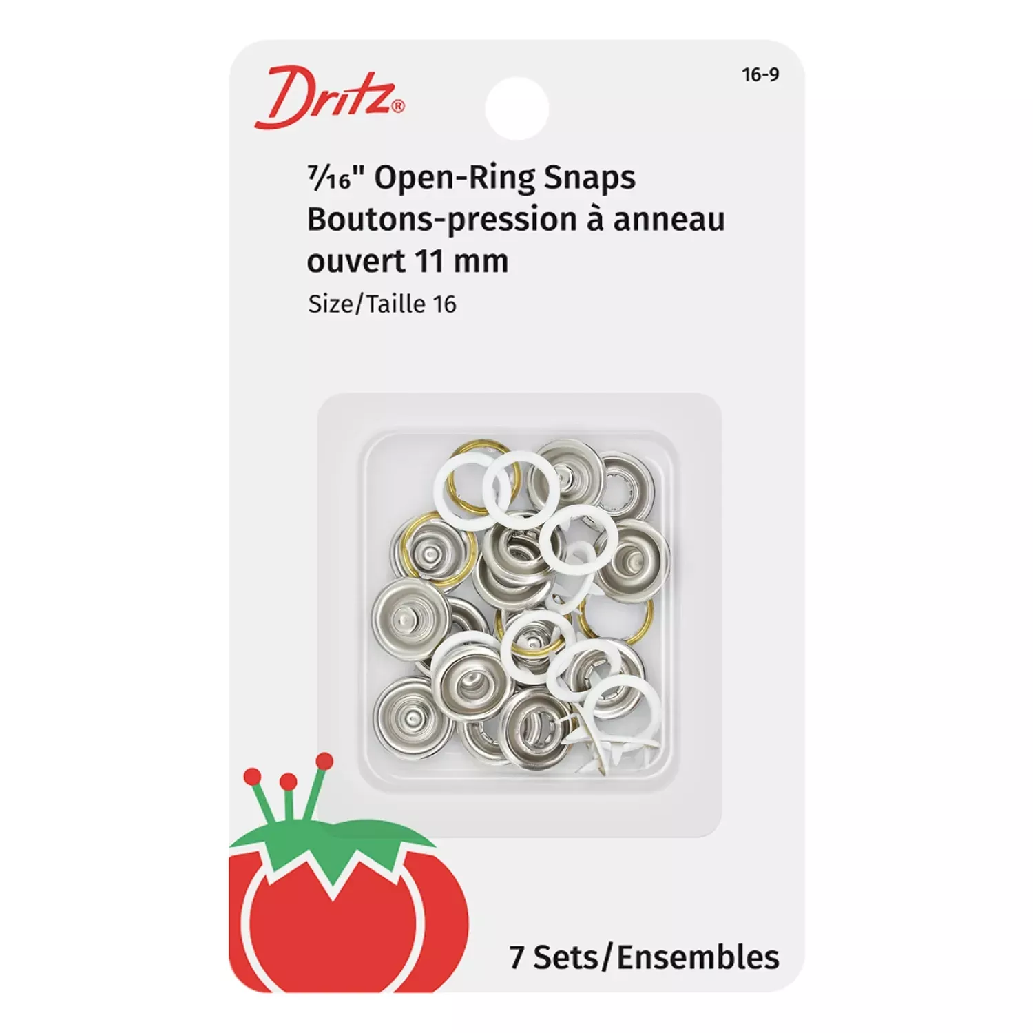 Snap Fastener White 4 Part 7ct
